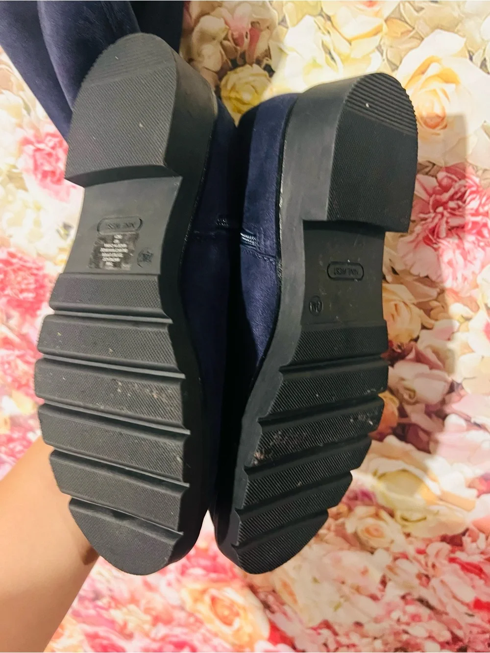 Nine West Navy Over-the-Knee Suede Boots